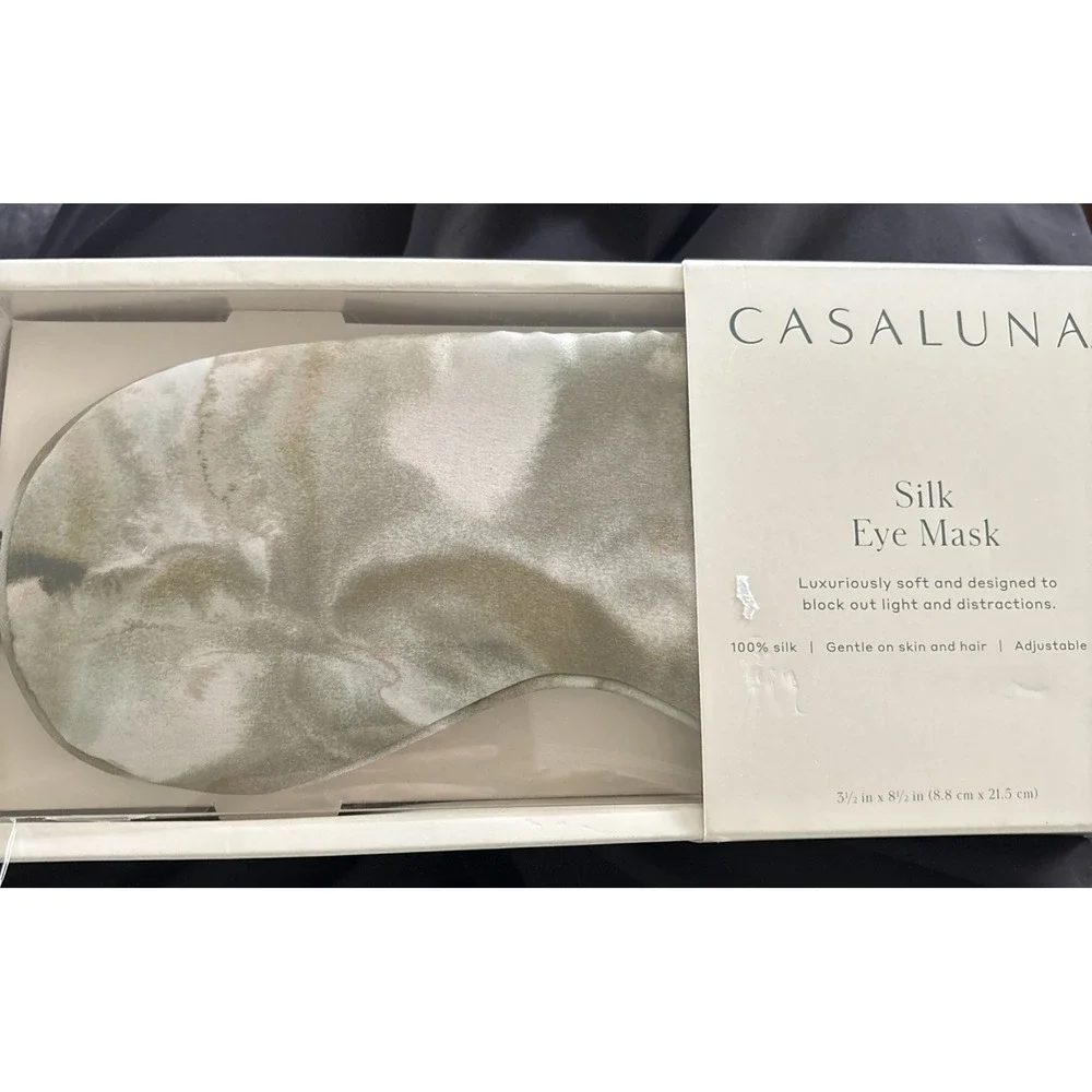 NEW Casaluna Luxuriously Soft 100% Silk Eye Sleep Mask Ivory